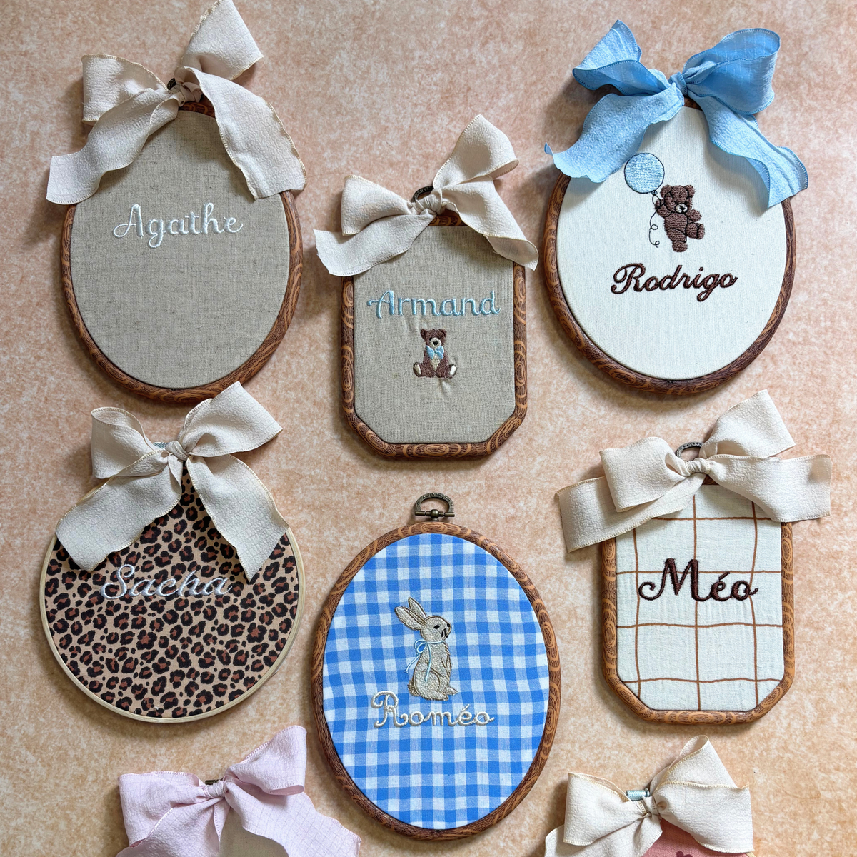 Cerceau de naissance ovale, idée cadeau de naissance originale