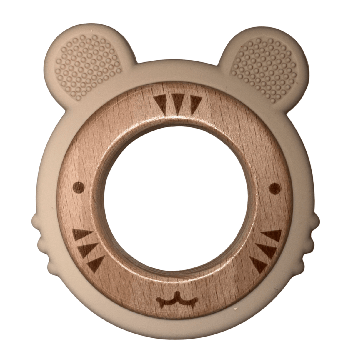 Anneau de dentition Tigre Ineessance en bois et silicone