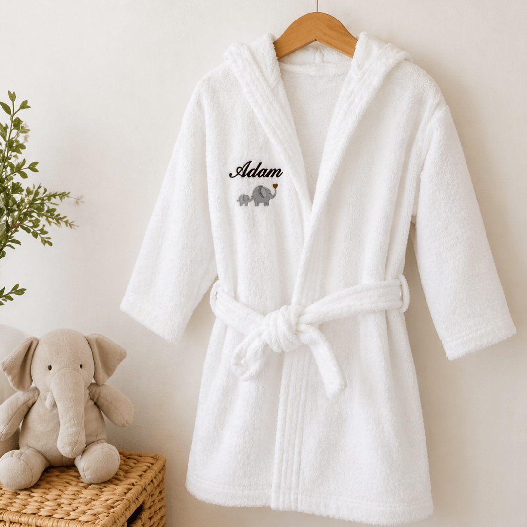 Peignoir bébé à capuche pour la sortie de bain
