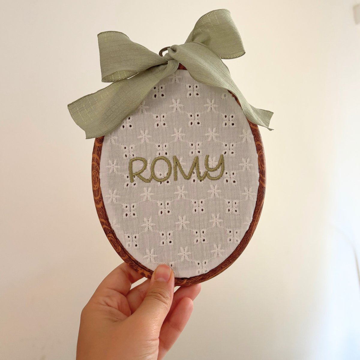 Cerceau de naissance brodé pour photo de naissance ou de grossesse