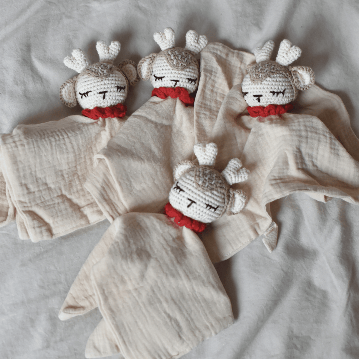 Tête de cerf crochetée à la main du doudou de Noël