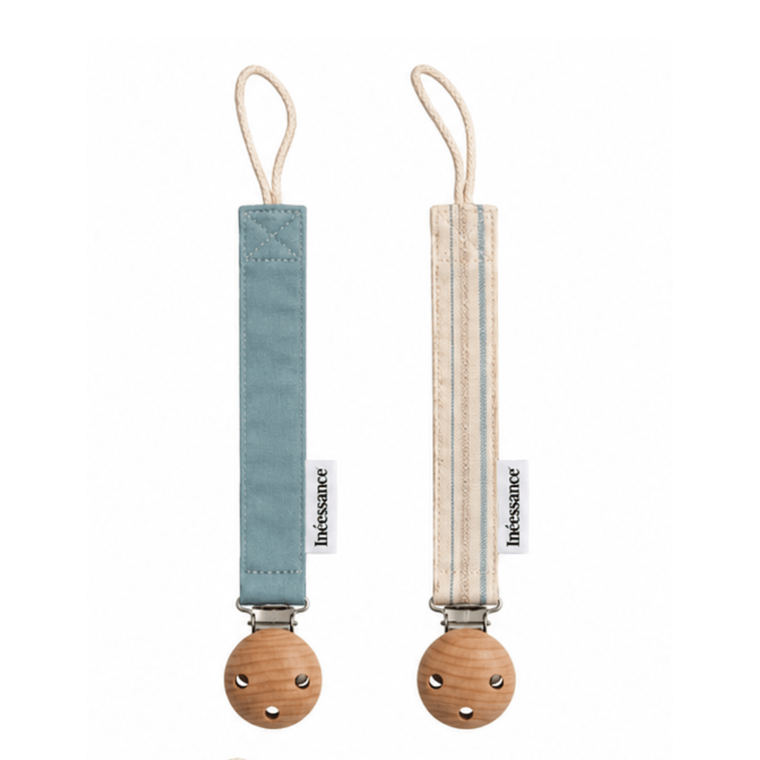 Lot de 2 attaches sucette brodées dans notre atelier