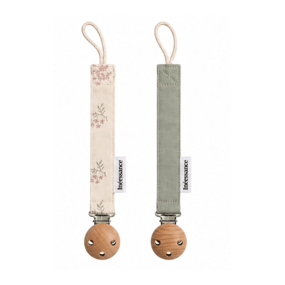 Duo d'attaches tétine en coton certifié Oeko-Tex
