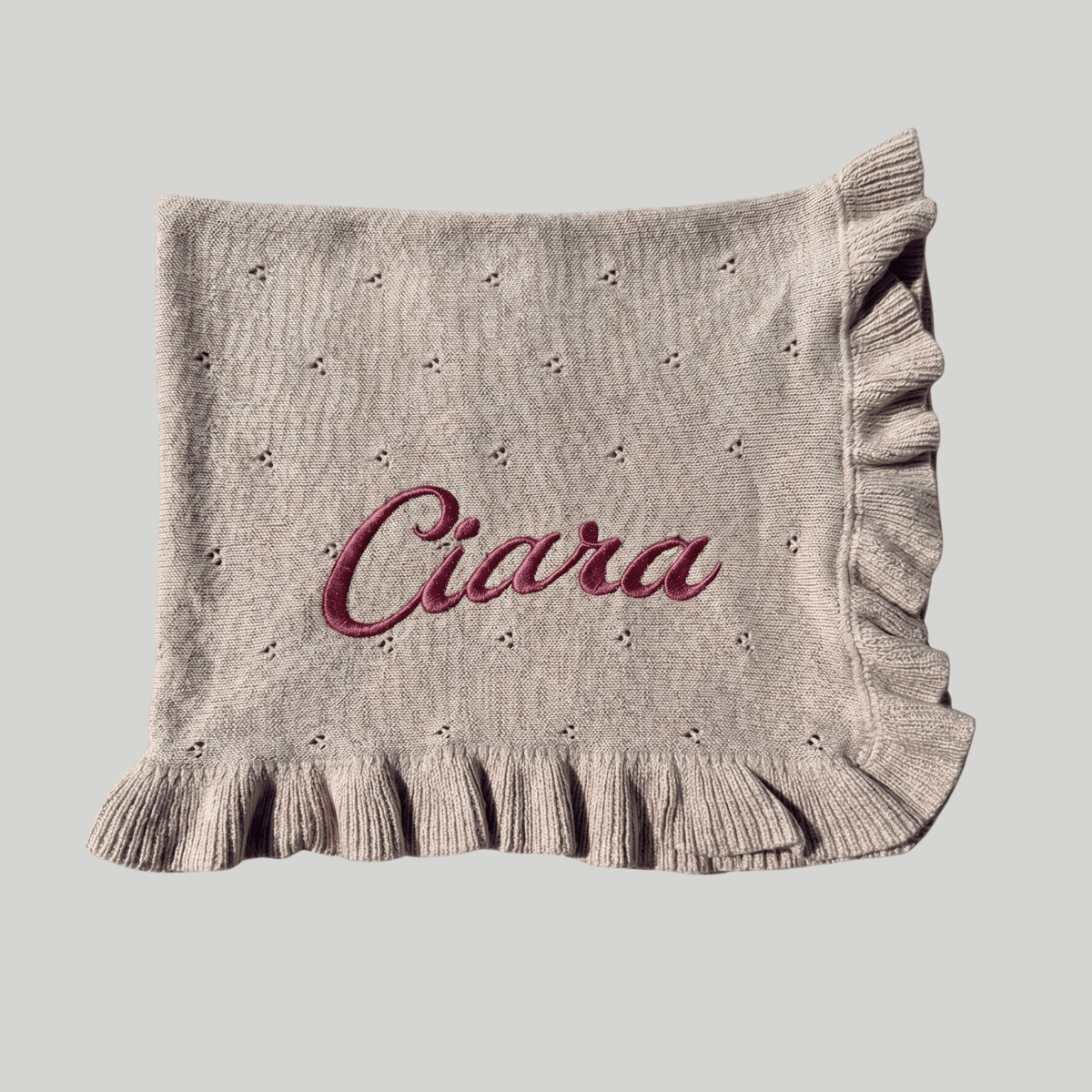 Couverture en maille froufrou, cadeau de naissance élégant