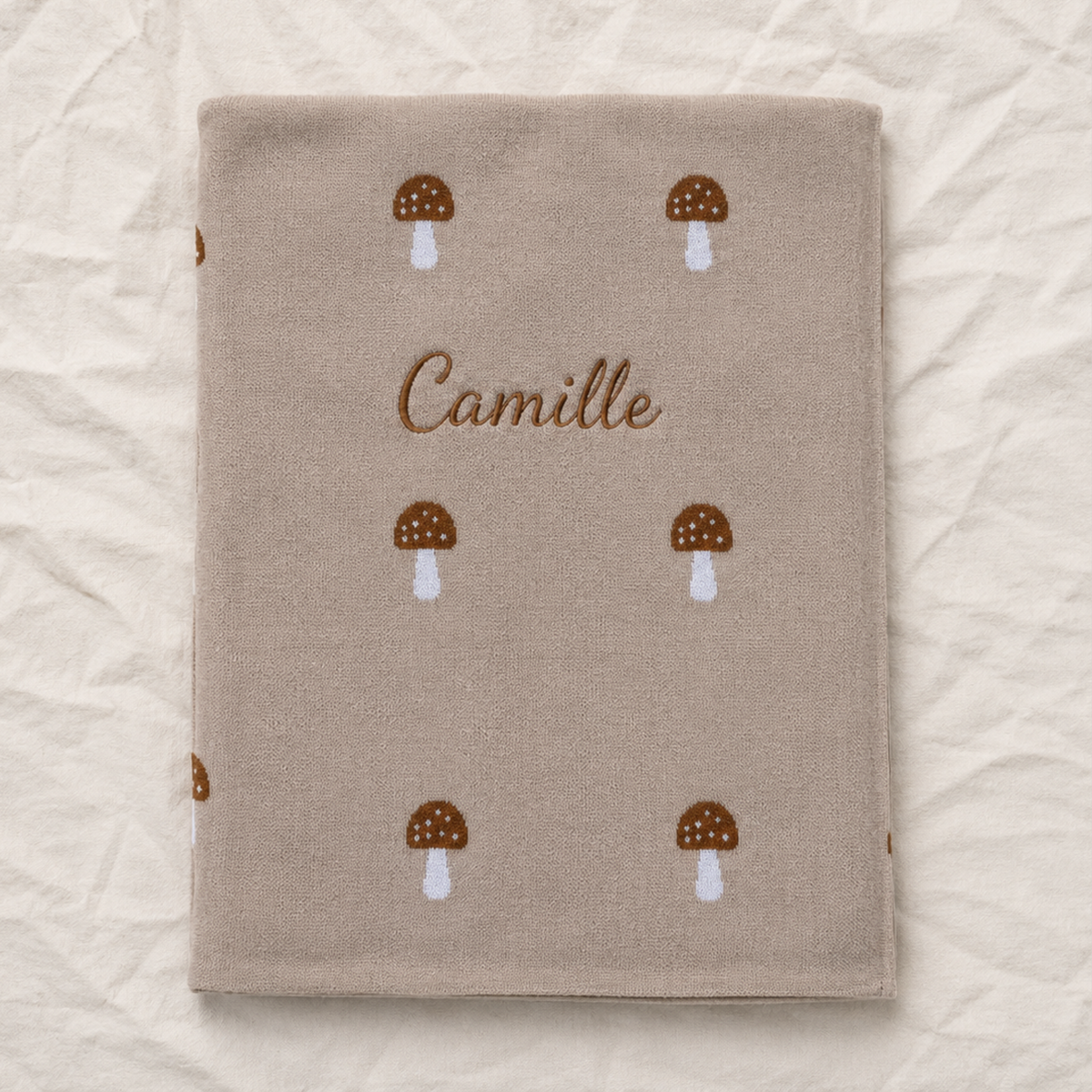 Détail de la maille jacquard de la couverture bébé