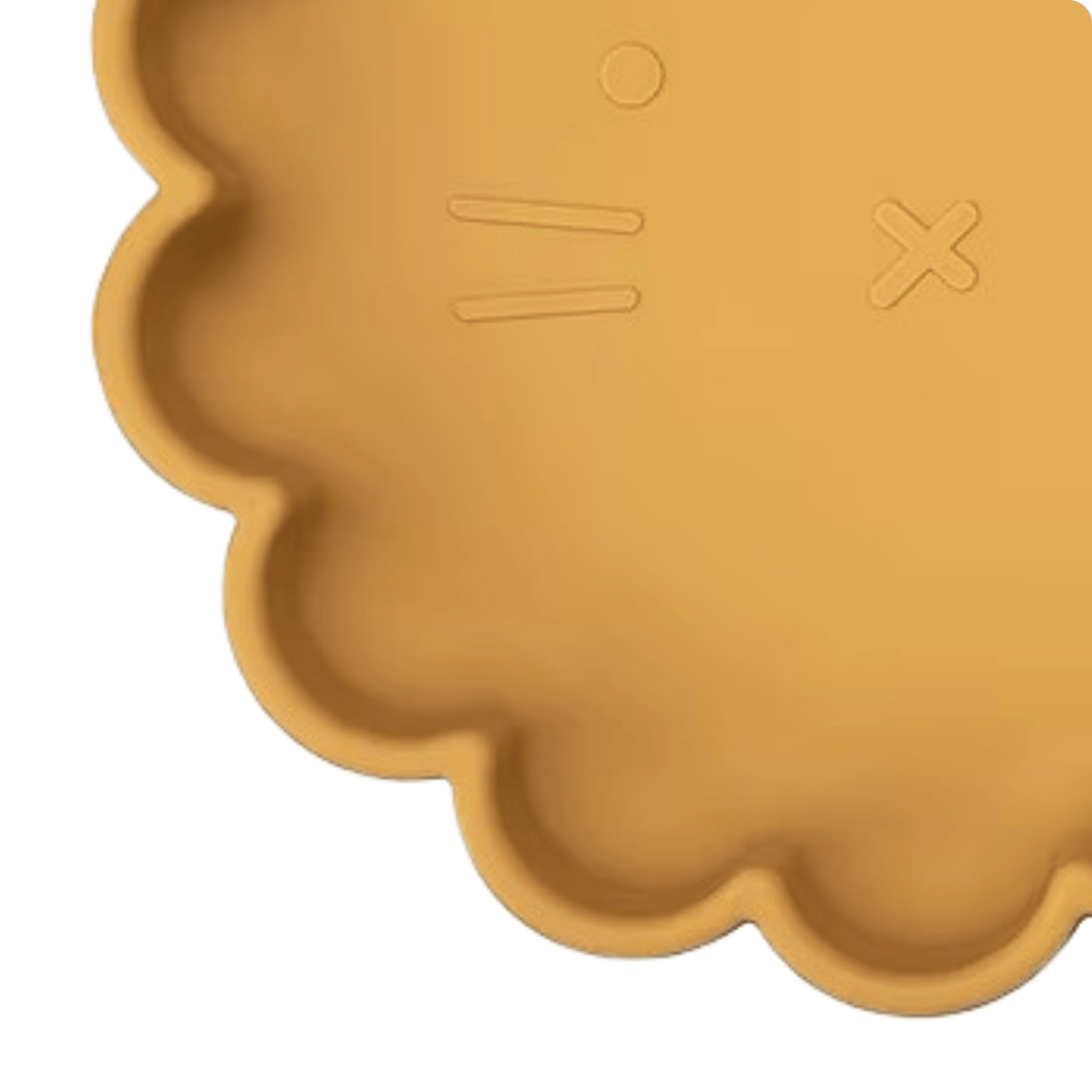 Set repas jaune en silicone, cadeau de naissance