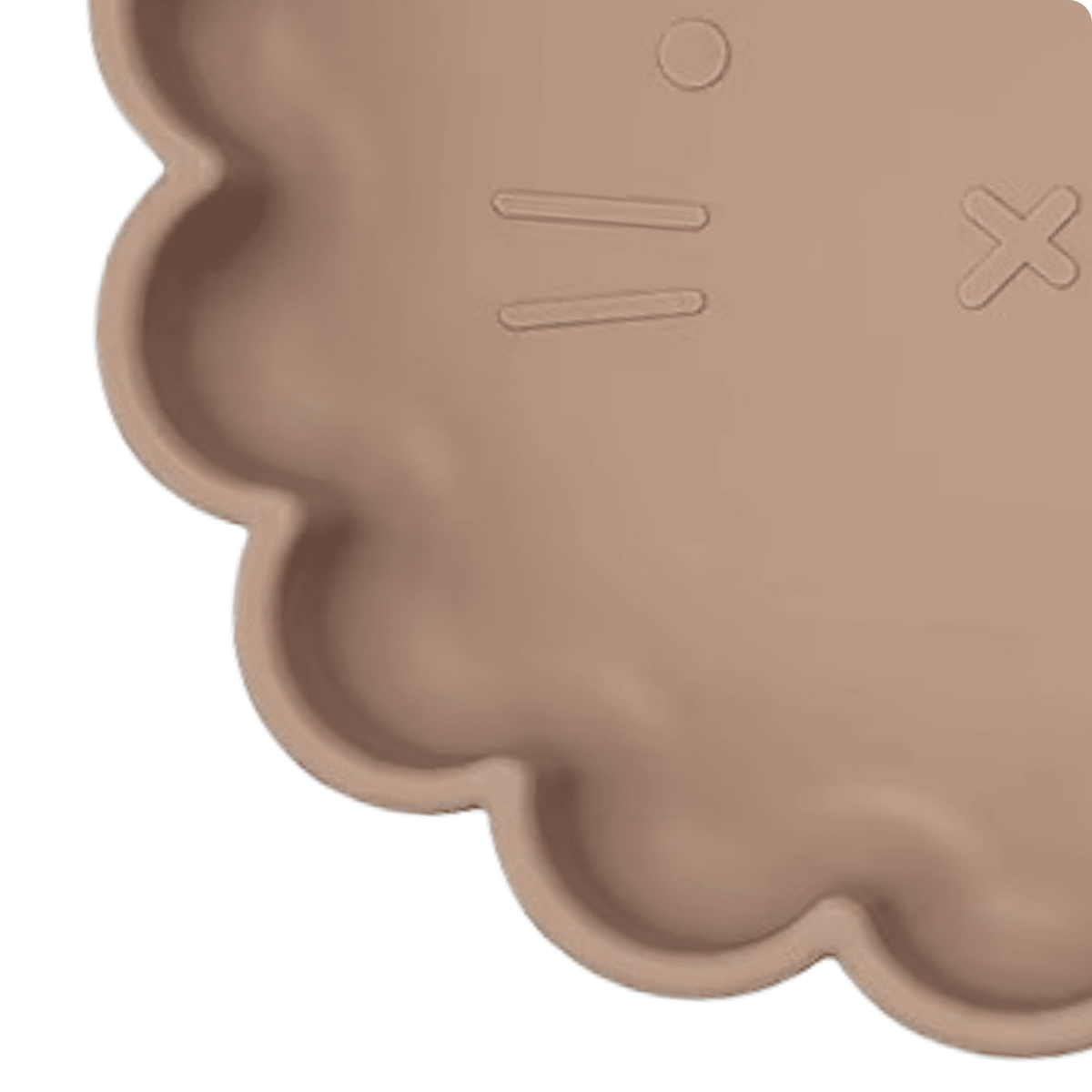 Set de table fleur en silicone beige personnalisé