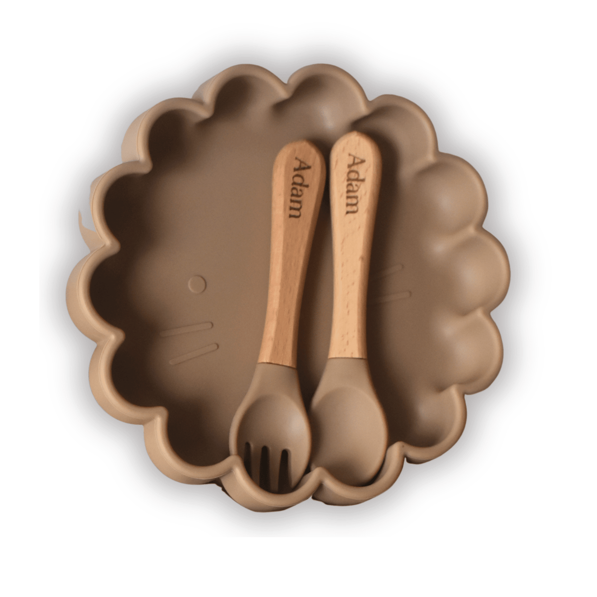 Set de table fleur en silicone marron personnalisé