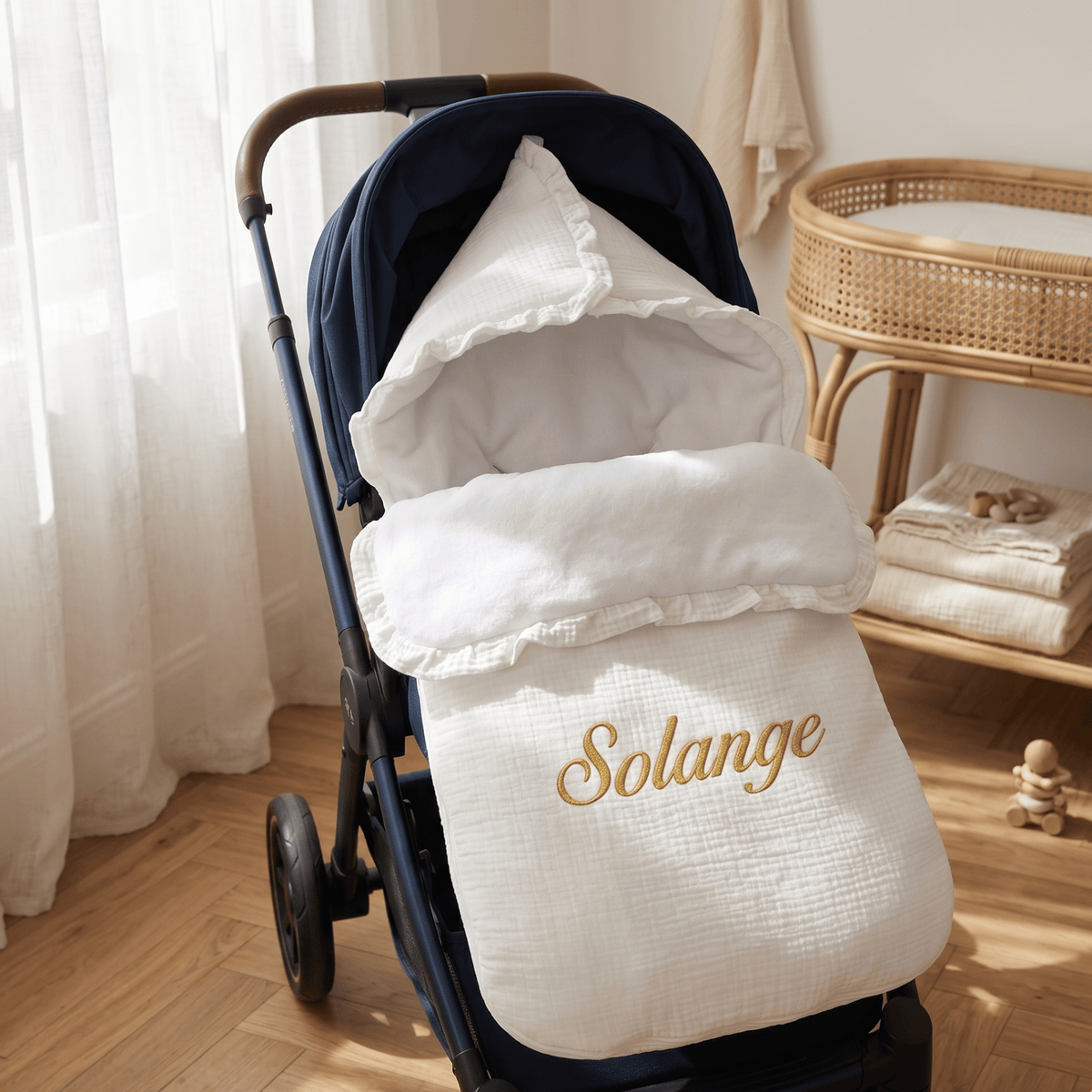 Nid d'ange bébé personnalisé en tissu tout doux