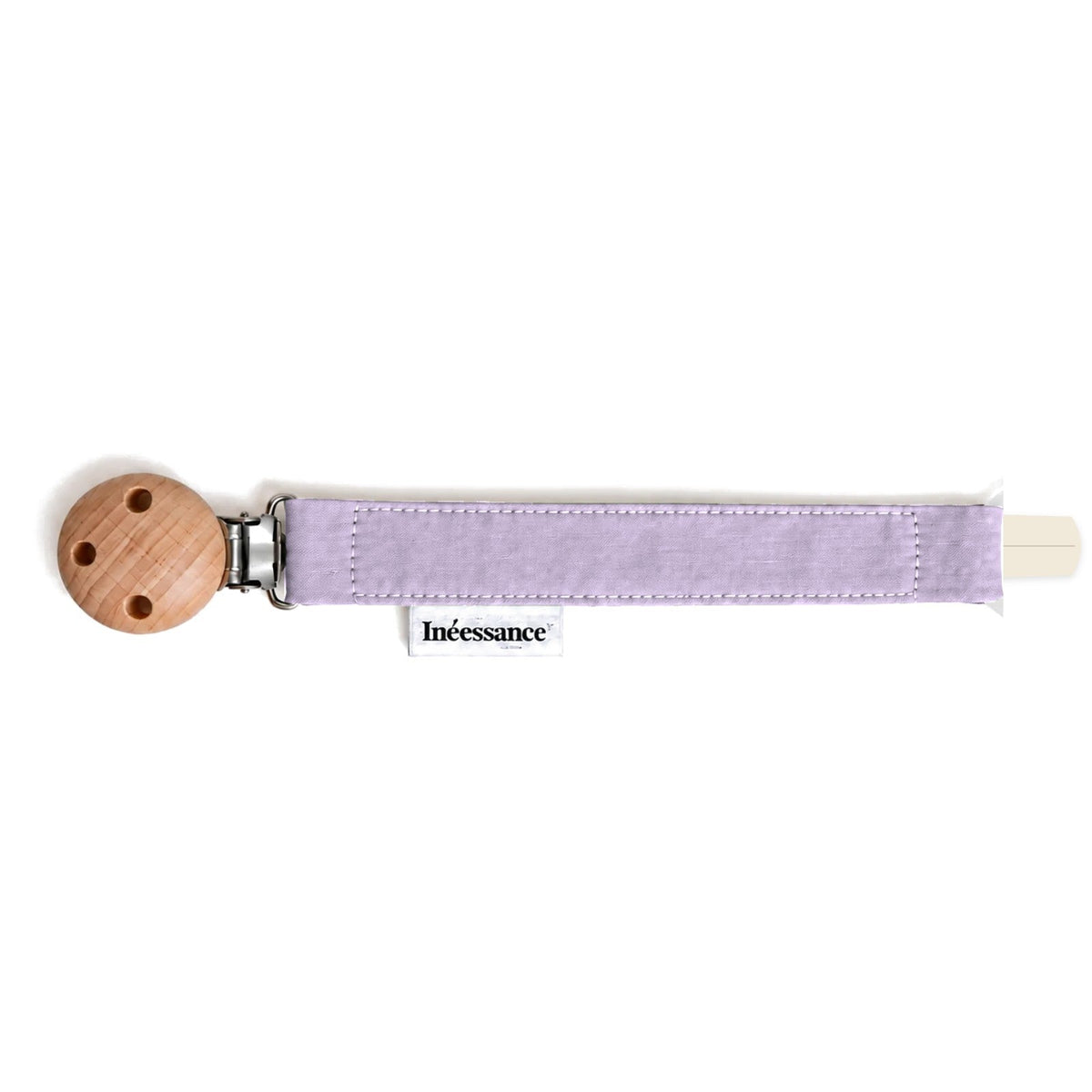 Attache tétine gaze de coton Lilas