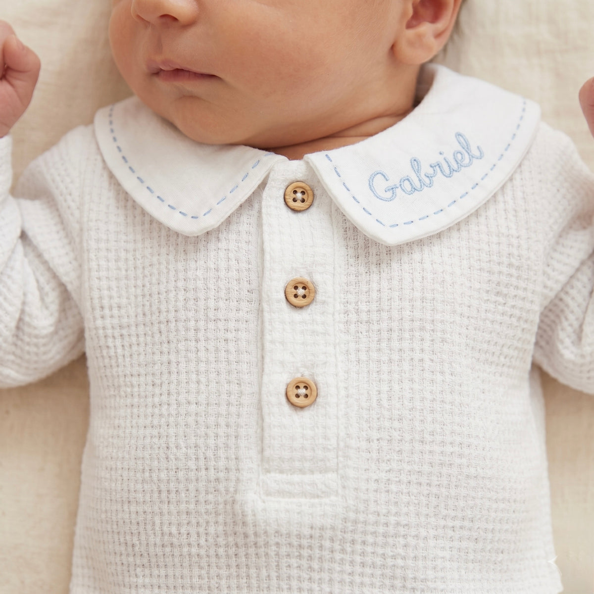 Pyjama de naissance 100 % coton personnalisé au prénom