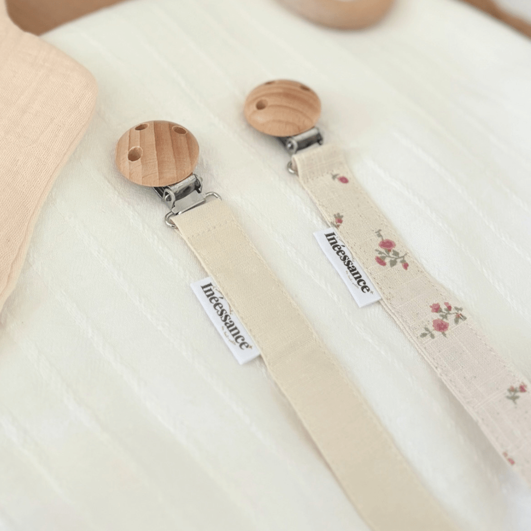 Lot de 2 attaches tétine personnalisables avec prénom brodé