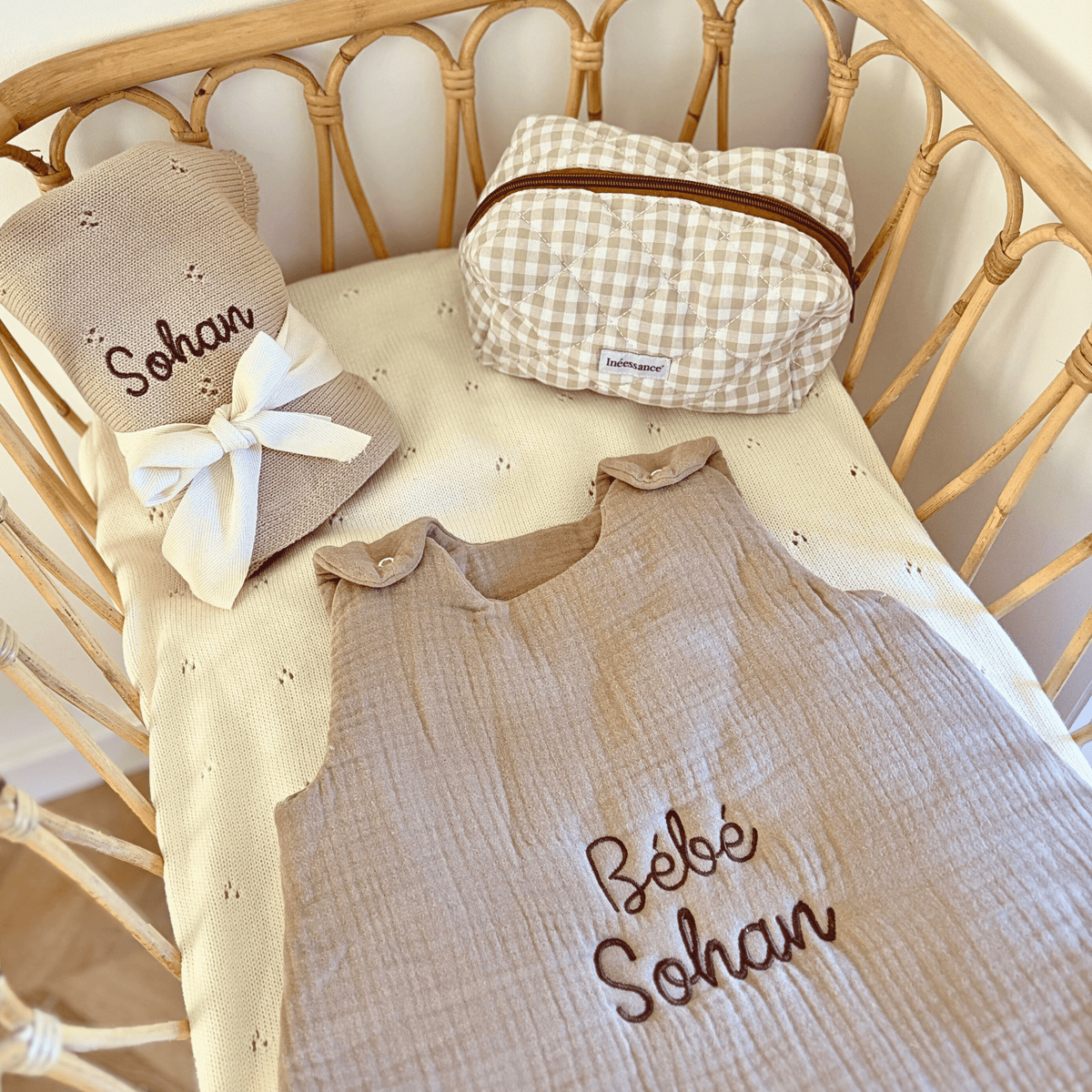 Capes de bain et brosses personnalisées pour bébé