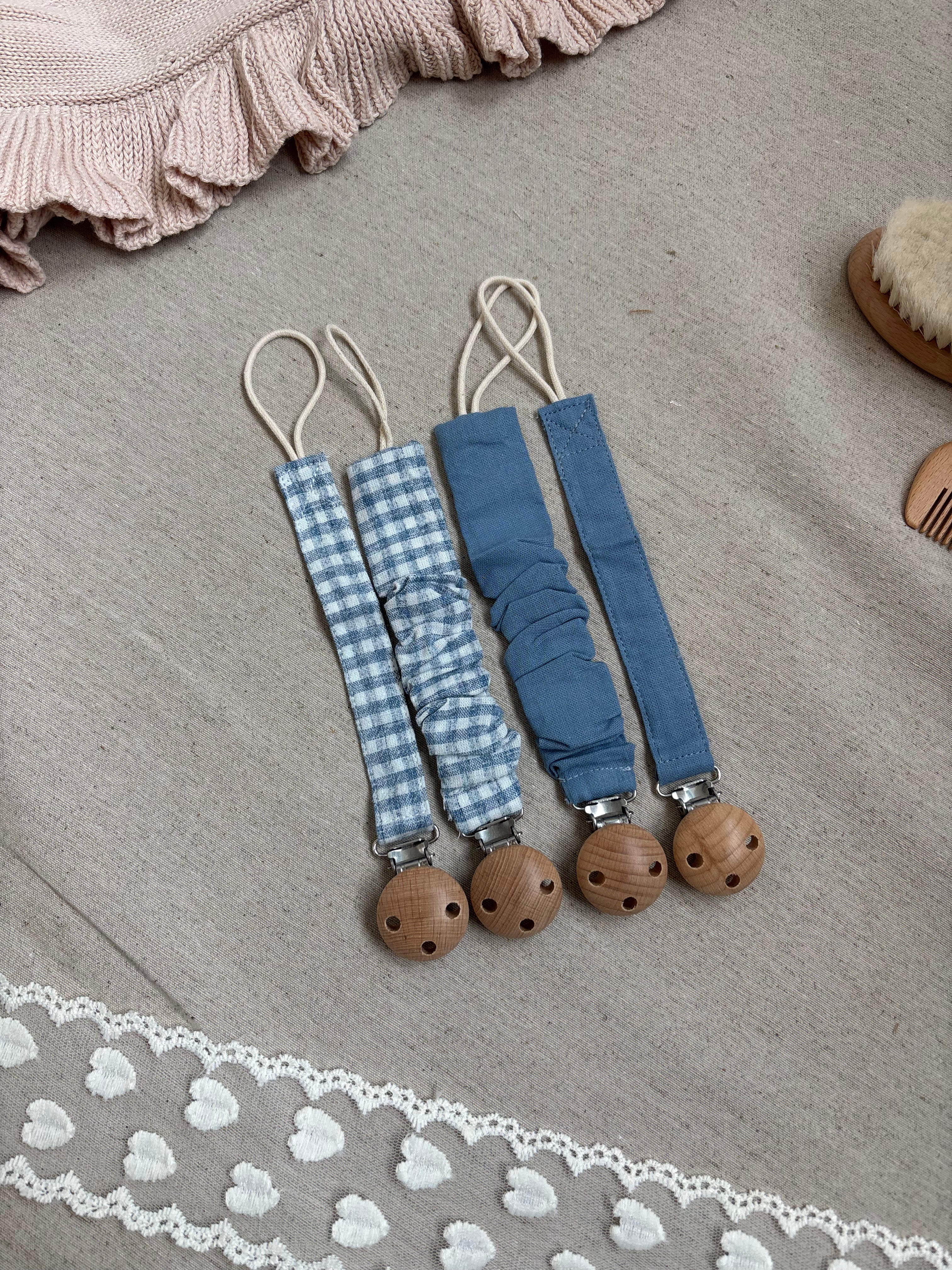Attaches tétine personnalisées au prénom, clip en bois