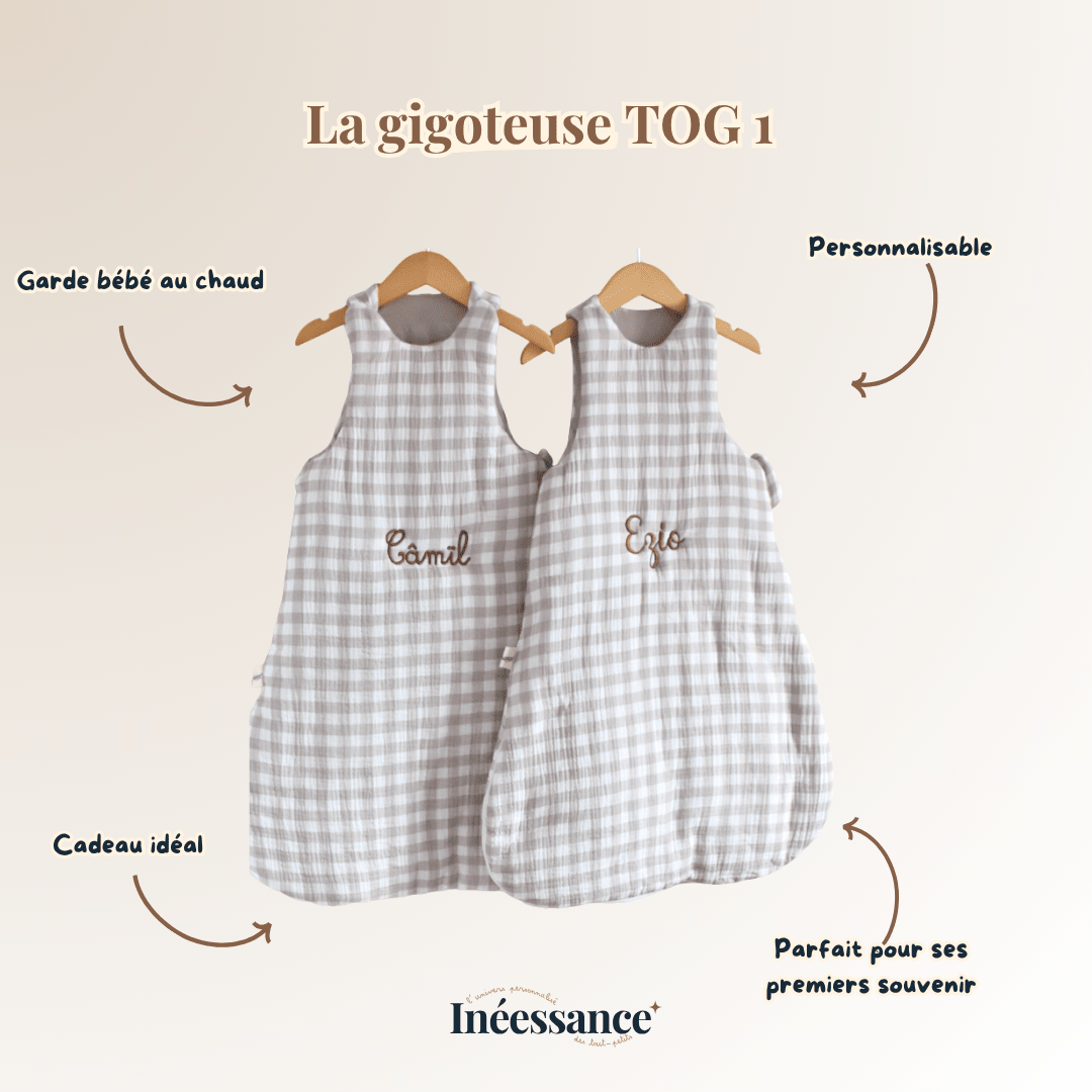 Gigoteuse Nuage taille naissance personnalisable